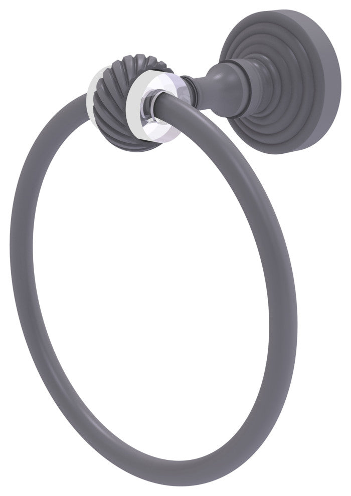 Pacific Grove Towel Ring with Twisted Accents, Oil Rubbed Bronze
