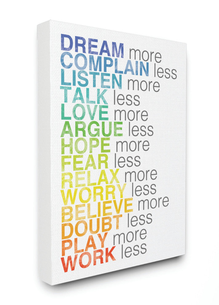 Stupell Industries Dream More Typography, 30"x40", Canvas Wall Art
