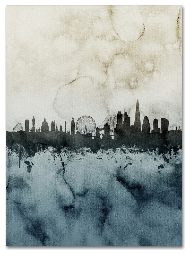 Michael Tompsett ''London Skyline Tall 3'' Canvas Art, 14x19