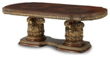 Aico Amini Villa Valencia Rectangular Dining Table in Classic Chestnut