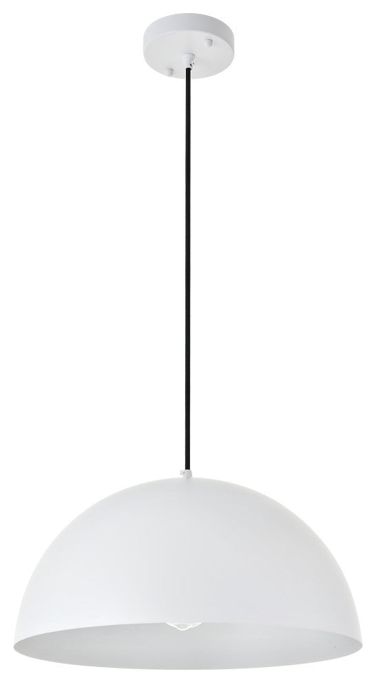 White Finish 1-Light Pendant