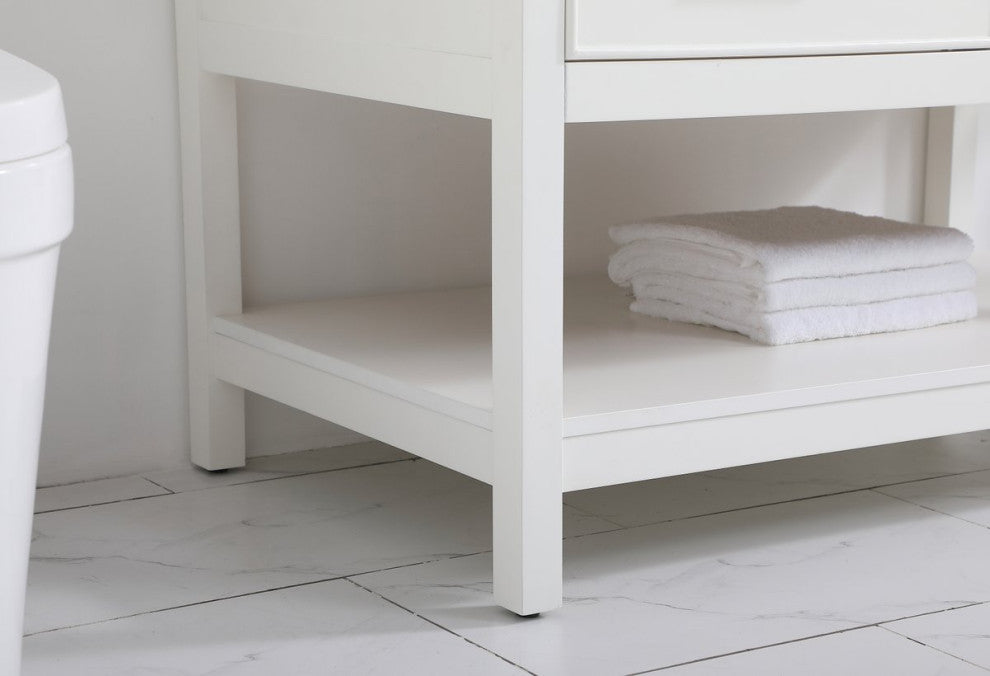 Skylar 42" Single Bathroom Vanity, White, With Backsplash