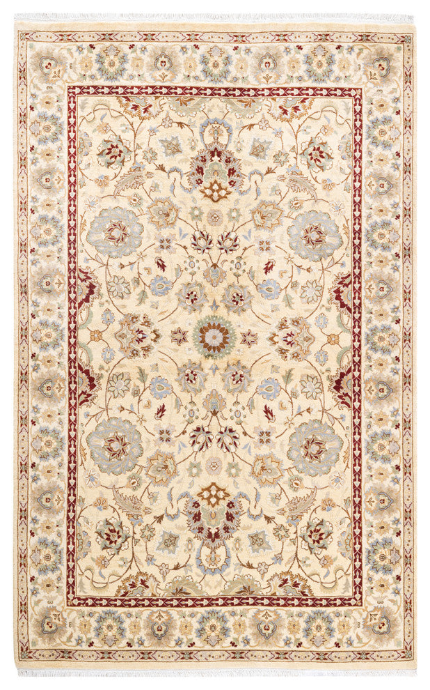 Mogul, One-of-a-Kind Hand-Knotted Area Rug Ivory, 4' 1" x 6' 5"