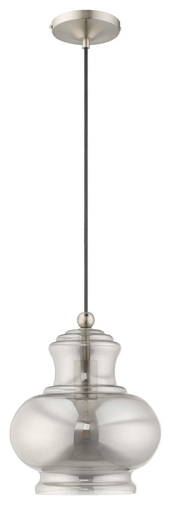 Livex Lighting Brushed Nickel 1-Light Mini Pendant