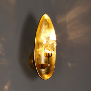 LNC Twistarium 1-Light 6" Modern Geometric LED Wall Sconce, Black/Gold