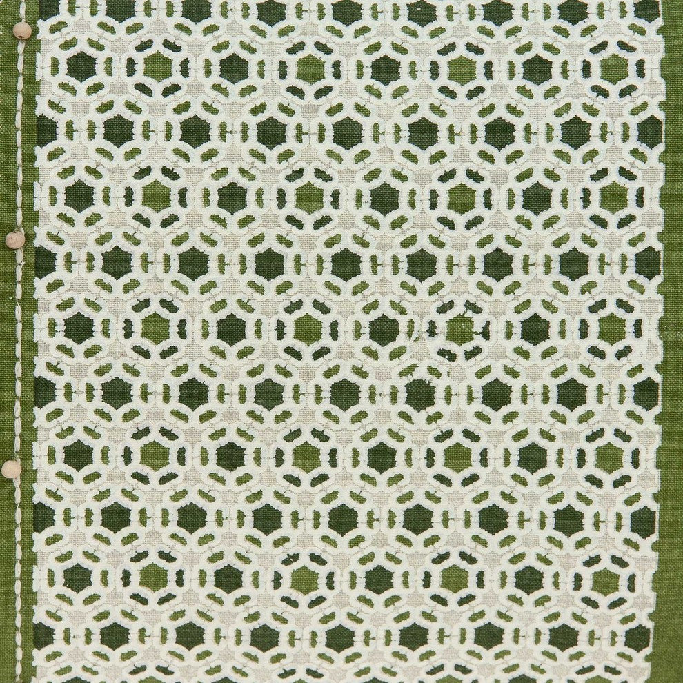 HomeRoots 20" x 6" x 14" Tropical Green Cotton Pillow Cover With Poly Insert