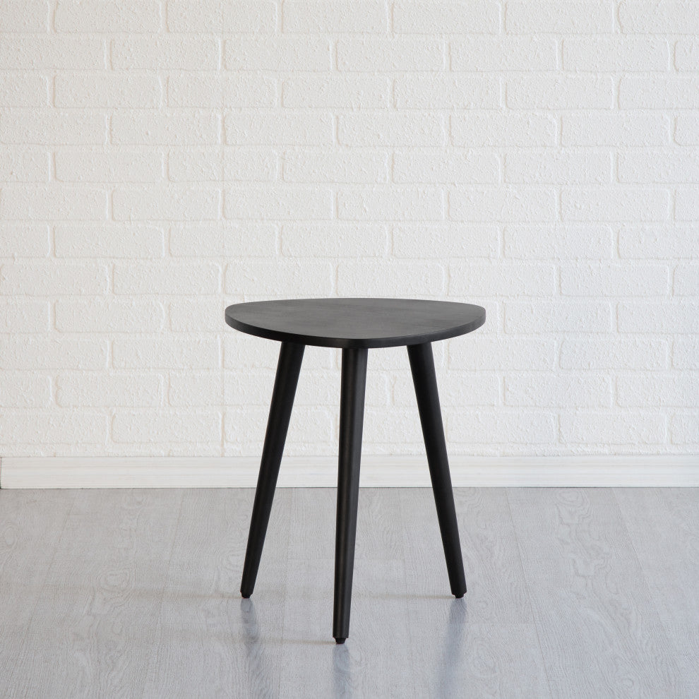 Tora End Table, Black, 18"