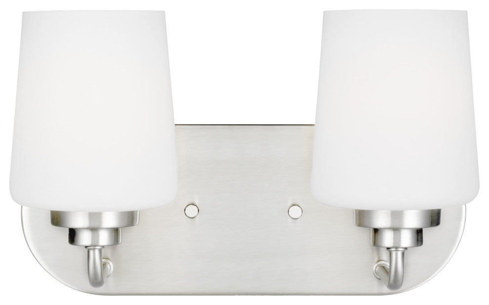 Windom 2-Light Bathroom Vanity Light in Brushed Nickel