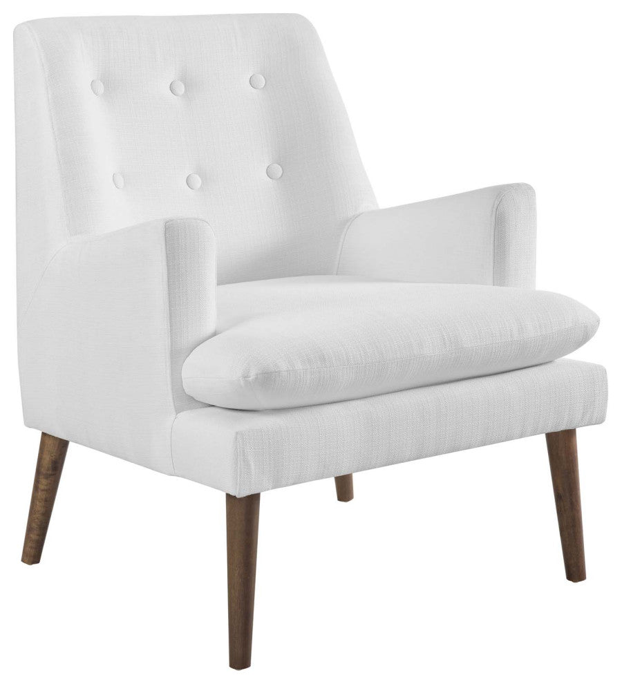 White Leisure Upholstered Lounge Chair