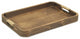 Natural Dark Brown Curved Wood Tray