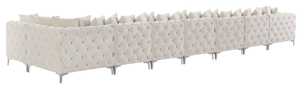 Tremblay Modular Sectional, Cream, L-Shaped, 8-Piece: Armless (6), Corner (2)