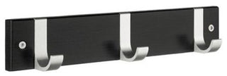 Decorative Hooks For The Home, Black Wood/Satin Aluminum