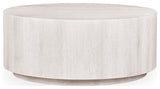 Layne 42" Round Coffee Table With Casters by Kosas Home, White Wash