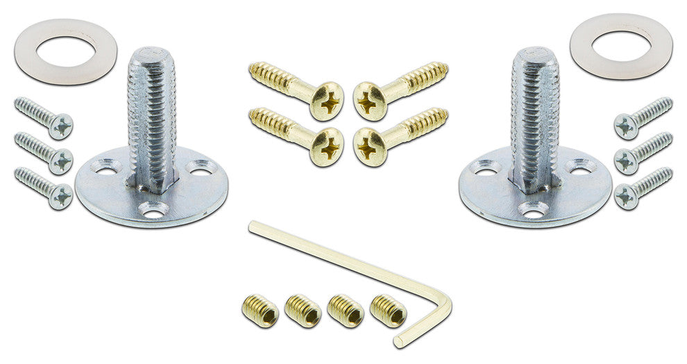 Egg & Dart Plate Double Dummy Waldorf White Milk Glass Knob, Polished Brass