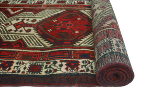 Fine Vintage Distressed Farzam Red/Ivory Runner, 3'3 x 11'3