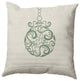 Fancy-Bulb Decorative Throw Pillow, Sage Green, 16"x16"
