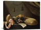 "Lutes and Violin on a Table" Canvas Giclee by Evaristo Baschenis, 30"x24"