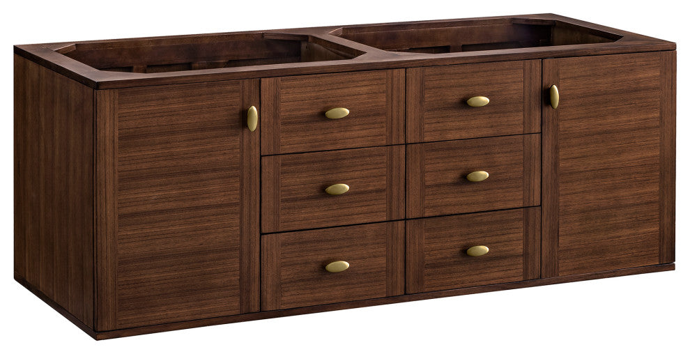 Amberly 30" Single Vanity, Mid-Century Walnut, 60", No Top