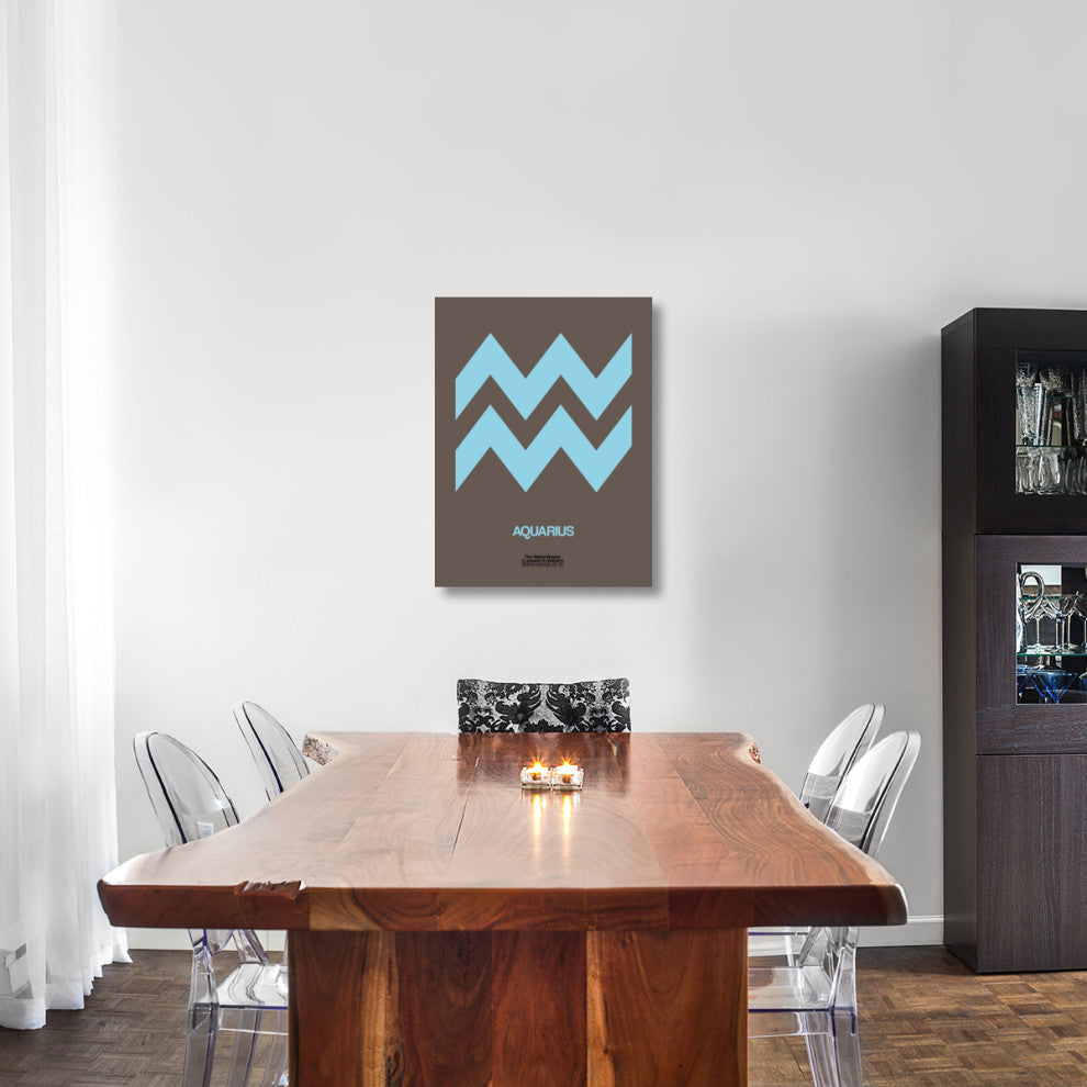 "Aquarius Zodiac Sign Blue" Fine Art Print