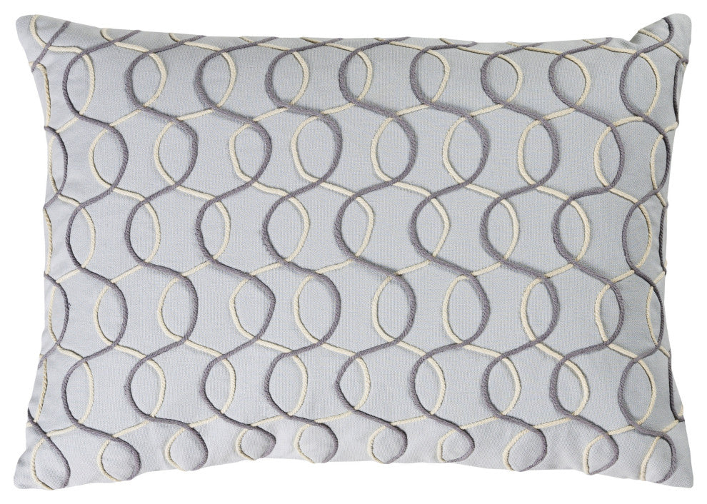 Surya Solid Bold II SDB-001 22"x22" Pillow Cover, Charcoal/Cream/Gray