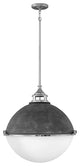 Hinkley 4836DZ-PN Large Orb, Black, Gray, Polished Nickel