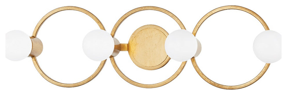 Hope 4-Light  Bath Bracket, Gold Leaf