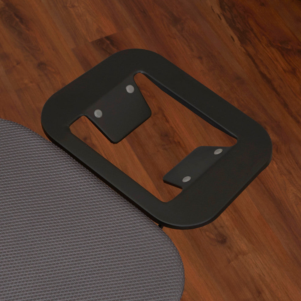 Deluxe Matte Black Ironing Board With Mesh Steel Top