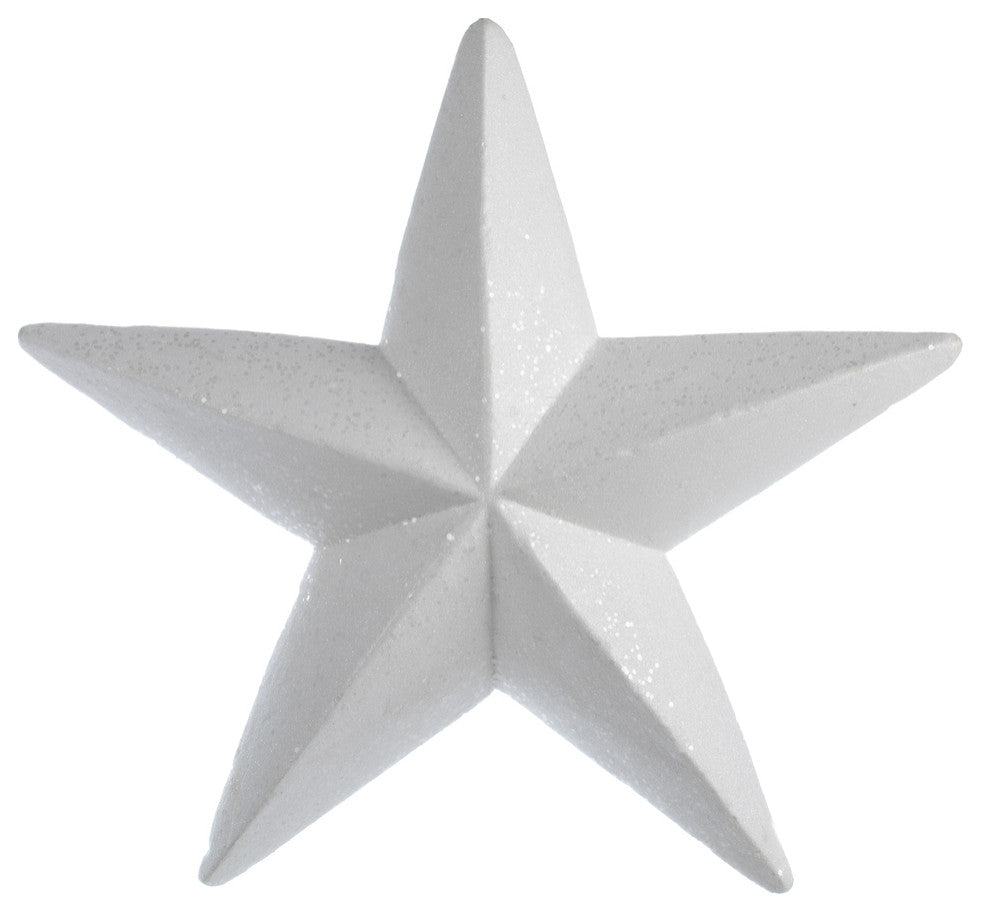 Vickerman L180111 23" White Glitter Star Christmas Ornament