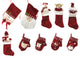 10-Piece Red Classics Christmas Stocking and Novelty Gift Bag Set