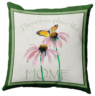 There's No Place Like Home Decorative Throw Pillow, Leaf, 18"x18"