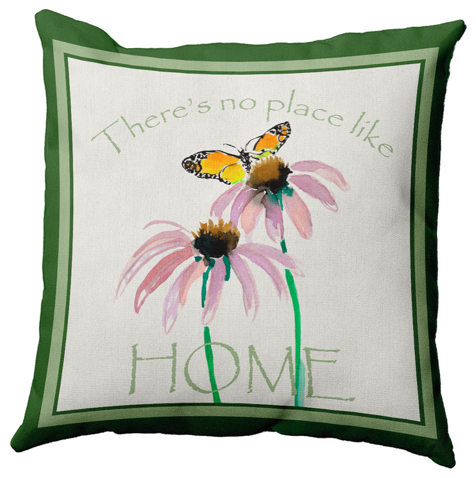There's No Place Like Home Decorative Throw Pillow, Leaf, 18"x18"