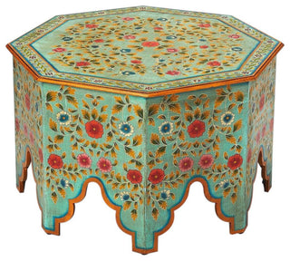 Colorful Hexagonal Artisan Coffee Table