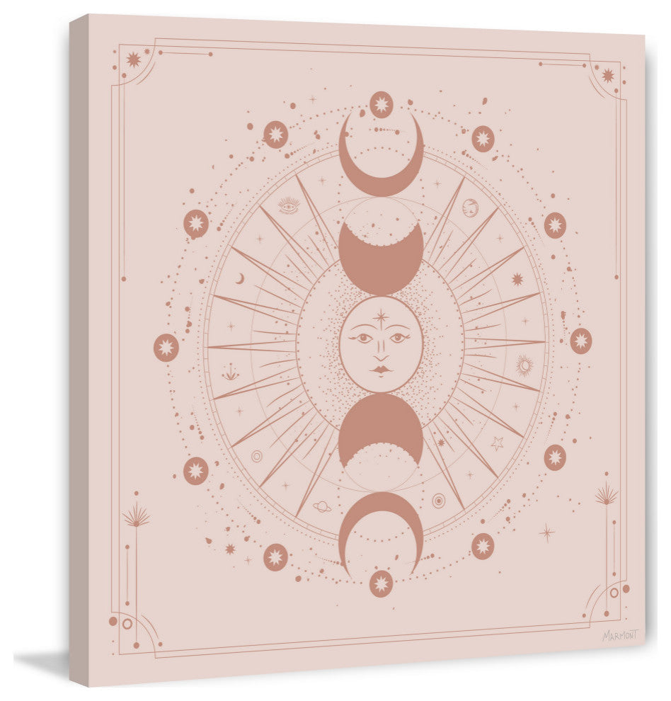 "Moonlight Activity" Painting Print on Wrapped Canvas, 18x18