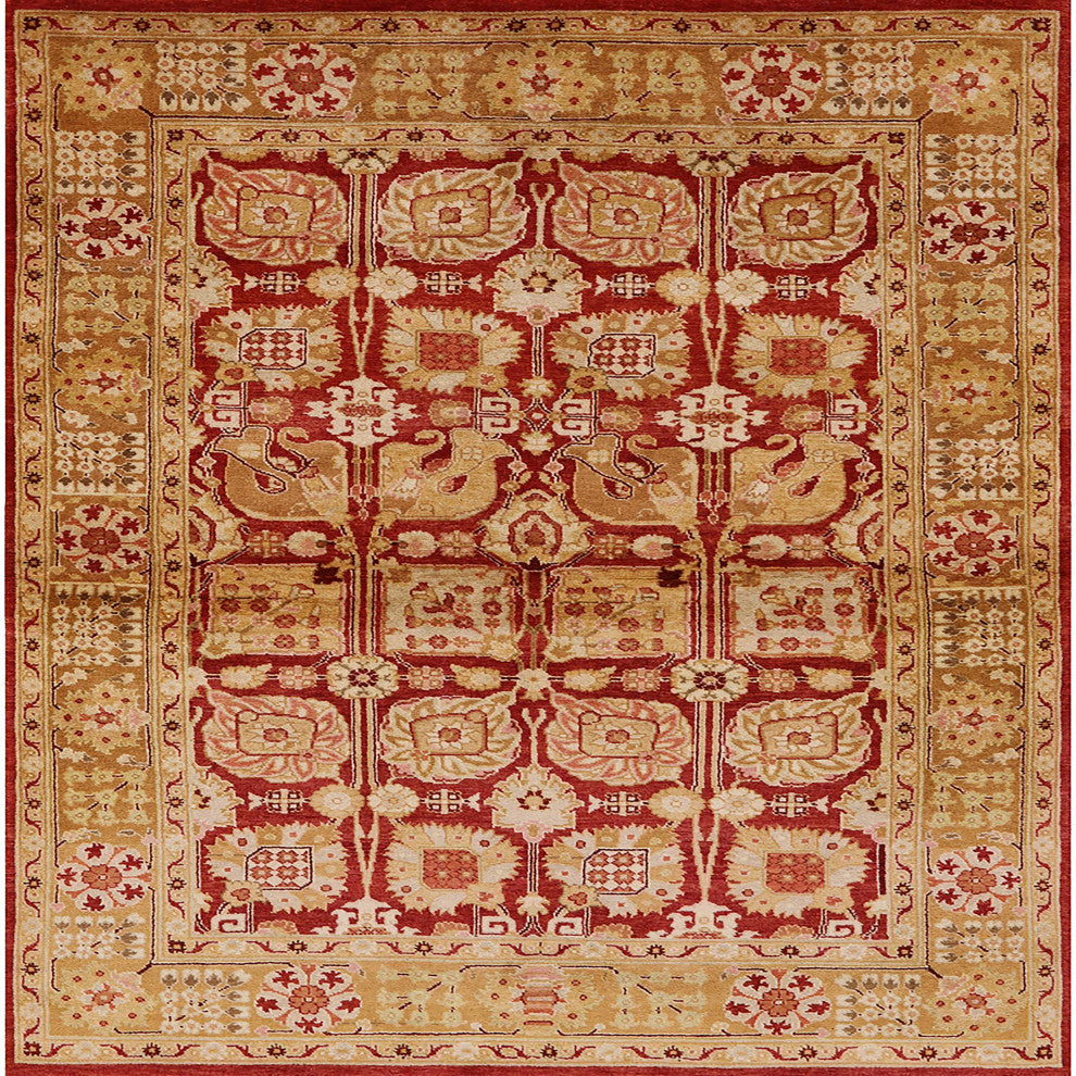 Ahgly Company Indoor Square Mid-Century Modern Area Rugs, 5' Square