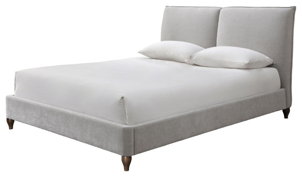 Safavieh Couture Sophianna Platform Bed, Walnut/Light Grey, Queen