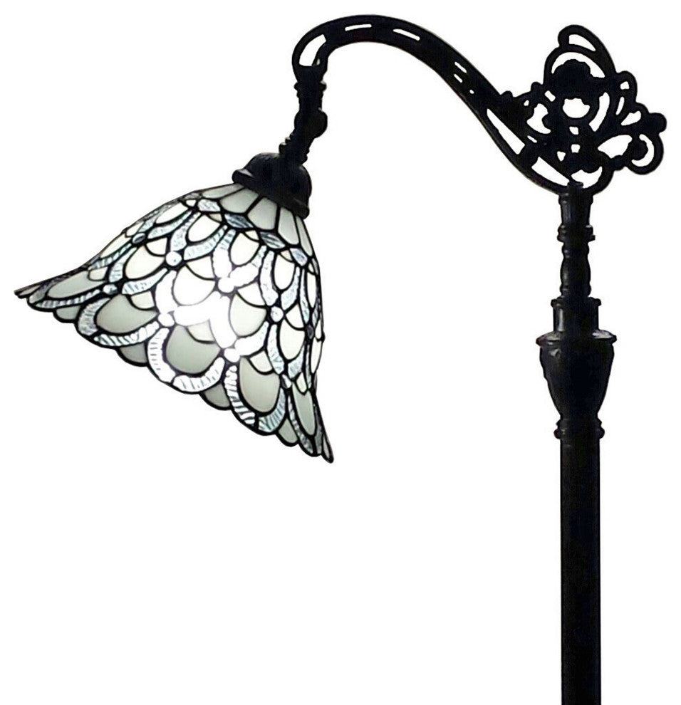 Tiffany Style Vintage Reading Floor Lamp, 62" Tall