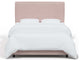 Square Upholstered Bed, Velvet Blush, Queen