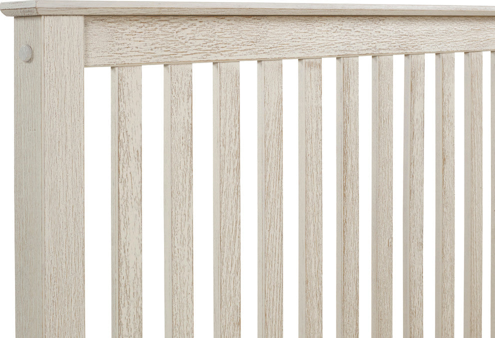 Mission Style Platform Bed, Weathered White, Full