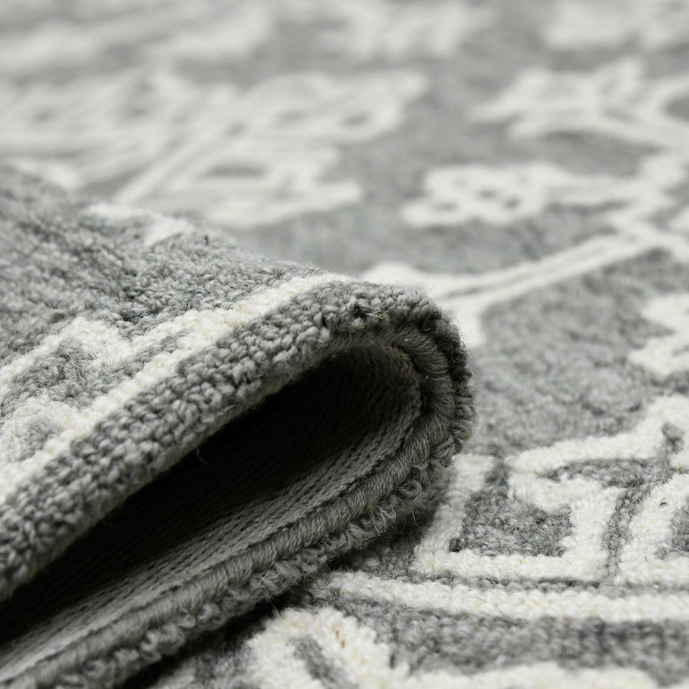 Boscage Penswick Area Rug, Light Gray, 8' x 11', Geometric
