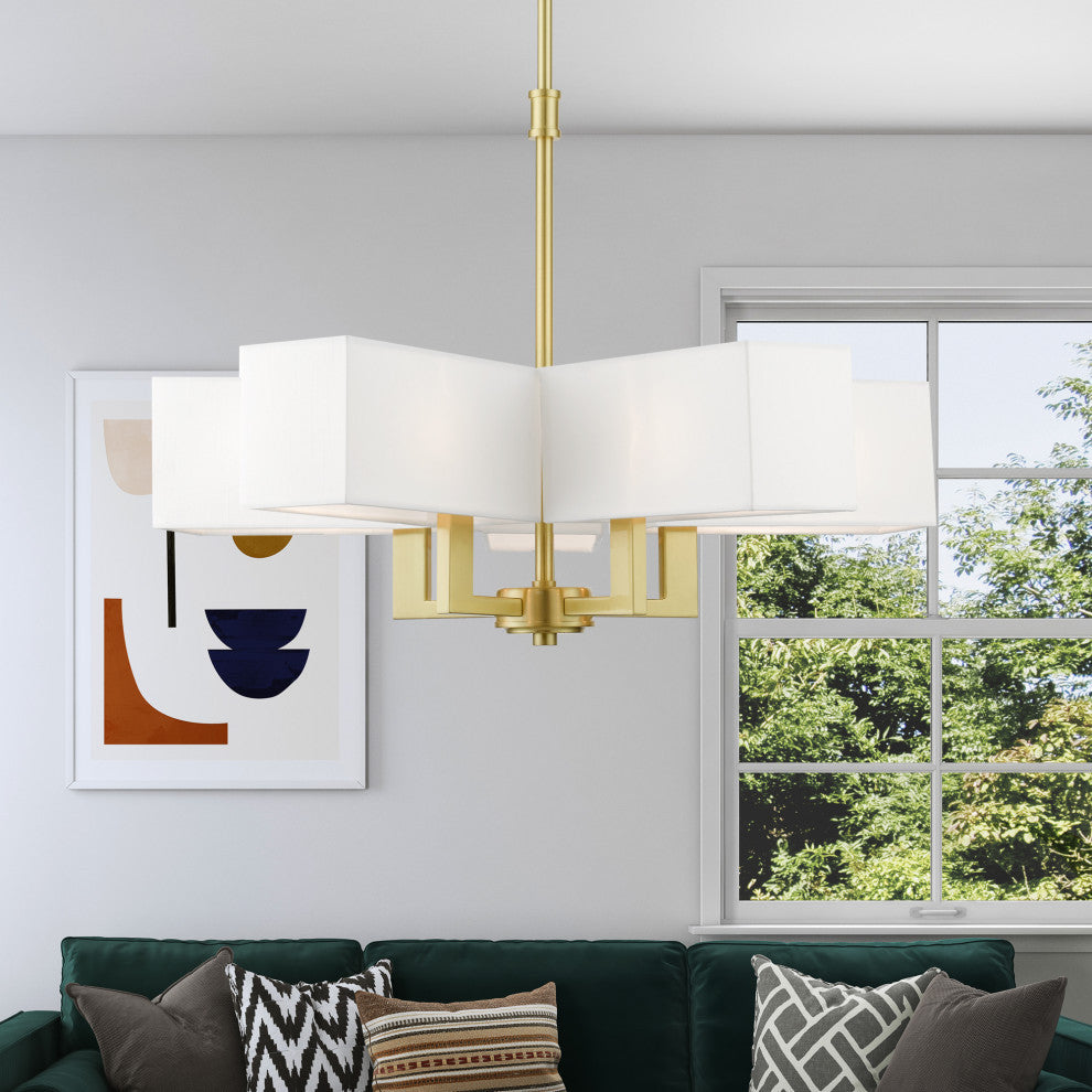 Rubix 5 Light Black Chandelier