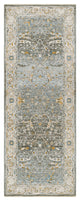 Surya Dresden DRE-2309 Machine Woven Area Rug, Dusty Sage, Taupe, Off-White, Light Gray, Deep Teal, 2'7" X 10'