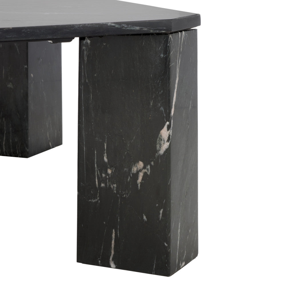 Safavieh Couture Daysi Marble Coffee Table, Black