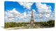 "Panoramic Paris Eiffel Tower Under Clouds" Cityscape Wall Art, 40"x20"