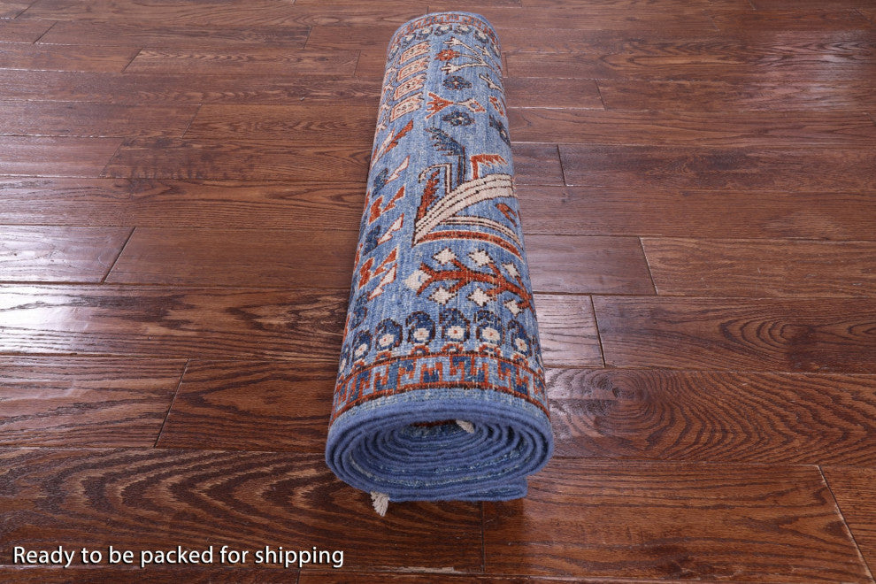 Runner Persian Fine Serapi Hand Knotted Rug 2' 8" X 12' 3" - Q12897