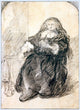 Rembrandt Van Rijn Woman Seated in an Armchair Wall Decal