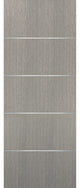 Slab Barn Door Panel 30 x 80 | Planum 0020 Grey Oak | Solid Doors Pocket Closet