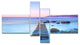 Purple Sea and Sky, Seascape Canvas Art Print, 60"x32", 4 panels
