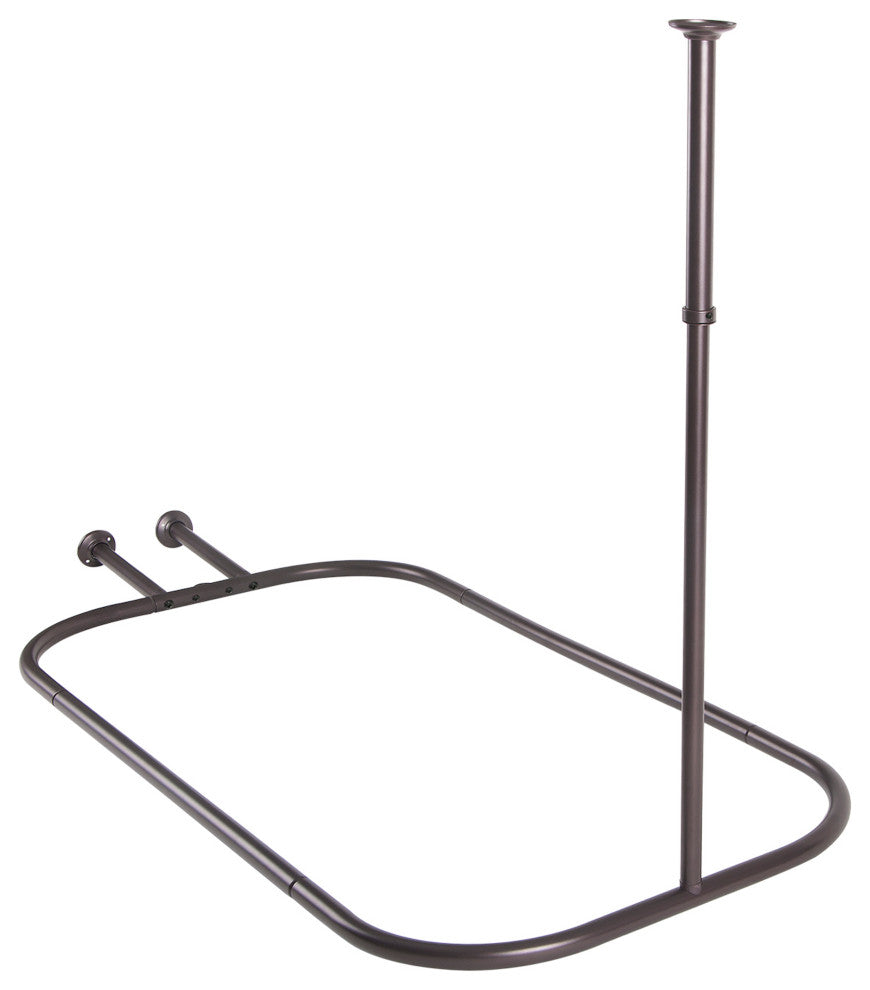 Utopia Alley Aluminum Hoop Shower Rod 45.7" Size by 22", Oil Rubbed Bronze