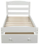 Twin White Upholstered Bed
