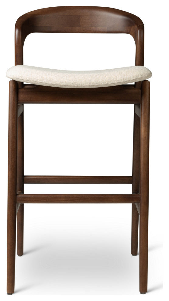 Modern Brazilian, Velma, Bar Stool, Nogal/Medley Ivory